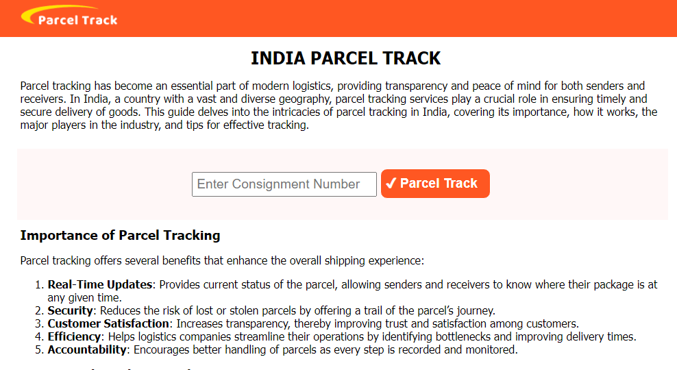 track package with order number india